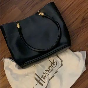 Black leather bag
